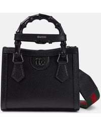 Gucci - Diana Mini Tote Aus Strukturiertem Leder - Lyst