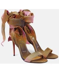 Christian Louboutin - Sandale Du Desert 100 Crepe Satin Sandals - Lyst