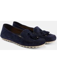 Loro Piana - Mokassins Dot Sole Walk Aus Veloursleder - Lyst