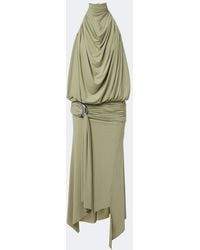 De La Vali - Vida Draped Jersey Midi Dress - Lyst