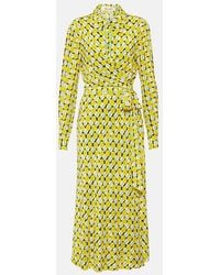 Diane von Furstenberg - Tori Printed Jersey Midi Dress - Lyst
