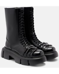 Simone Rocha - Platform Leather Combat Boots - Lyst