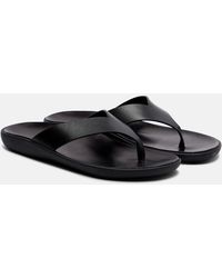 The Row - Leger Leather Thong Sandals - Lyst