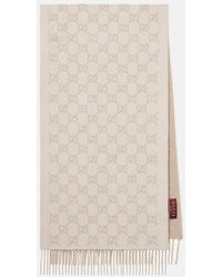 Gucci - Gg Fringed Cashmere Scarf - Lyst