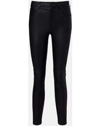 AG Jeans - Pantalones Skinny Mari De Piel - Lyst