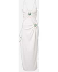 Christopher Esber - Mineral Stone Embellished Jersey Maxi Dress - Lyst
