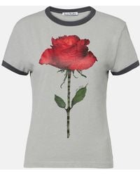 Acne Studios - Printed Cotton-Blend T-Shirt - Lyst