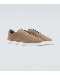 Magnanni - Open Suede Sneakers - Lyst
