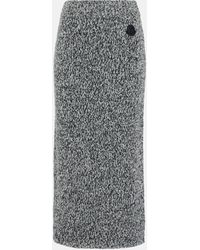 Moncler - Intarsia Wool-blend Pencil Skirt - Lyst
