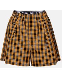 Miu Miu - Shorts de algodon a cuadros - Lyst