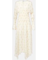 Ganni - Dress With Floral Pattern - Lyst