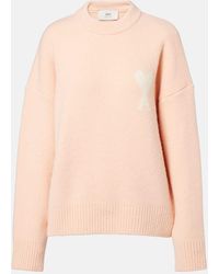 Ami Paris - Ami De Cour Alpaca And Wool-Blend Sweater - Lyst