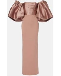 Solace London - Vestido De Fiesta Floris Con Hombros Descubiertos - Lyst