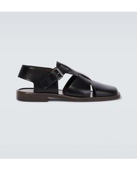 Lemaire - Fisherman Leather Sandals - Lyst
