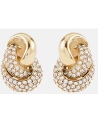 Oscar de la Renta - Love Knot 2.0 Embellished Clip-On Earrings - Lyst