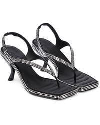 Gia Borghini - Gia/rhw Rosie 13 Embellished Leather Thong Sandals - Lyst