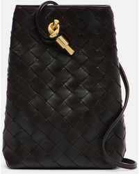 Bottega Veneta - Andiamo Intrecciato Leather Phone Pouch - Lyst
