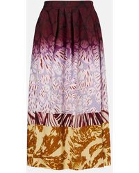 Dries Van Noten - Jupe Longue Imprimee En Coton - Lyst