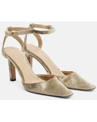 The Row - Carla 80 Velvet Pumps - Lyst