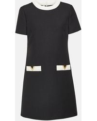 Valentino - Wool And Silk Minidress - Lyst