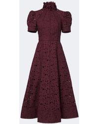 Rebecca Vallance - Kitsu Cotton Guipure Lace Midi Dress - Lyst