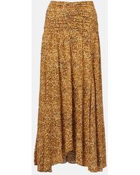 Isabel Marant - Syana Printed Silk-Blend Maxi Skirt - Lyst
