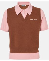 Miu Miu - Polohemd Aus Wolle Und Kaschmir - Lyst