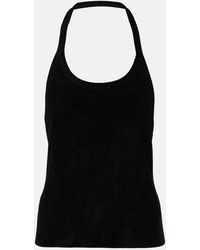 Stouls - Cherry Halterneck Suede Top - Lyst