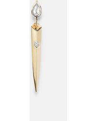 Rainbow K - Einzelner Ohrring Aus 14Kt Gelbgold Mit Diamanten - Lyst