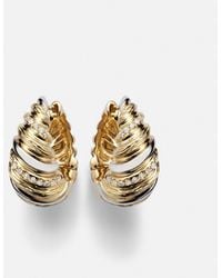 Yvonne Léon - Gaufrette 9Kt And Hoop Earrings With Diamonds - Lyst