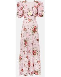 Rodarte - Floral Silk Cocktail Dress - Lyst