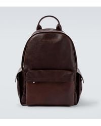 Brunello Cucinelli - Leather Backpack - Lyst
