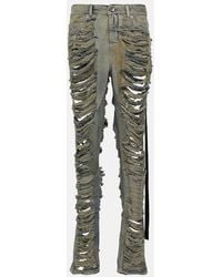 Rick Owens - Drkshdw Distressed Low-Rise Jeans - Lyst