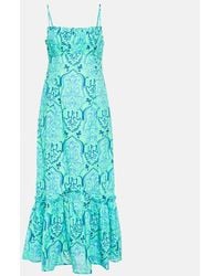 RIXO London - Sorcha Printed Cotton Midi Dress - Lyst