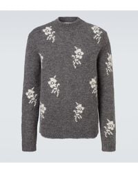 Jil Sander - Floral Intarsia Alpaca And Wool-Blend Sweater - Lyst