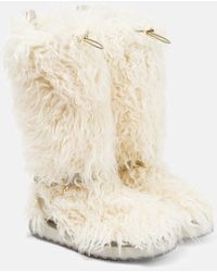 Moncler Beverly Snow Boots in Natural | Lyst