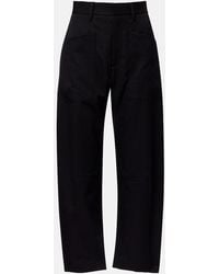 Nili Lotan - Shon Virgin Wool Barrel-Leg Pants - Lyst