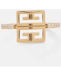 Givenchy - Anello 4G Con Cristalli Swarovski - Lyst