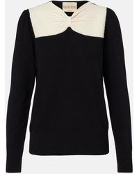 Valentino - Bow-Detail Virgin Wool Sweater - Lyst