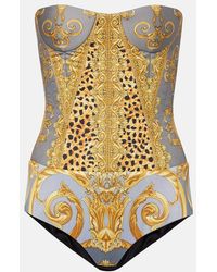 Versace - Bedruckter Body Aus Baumwolle - Lyst