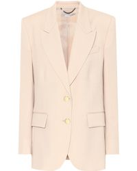 Stella McCartney Blazer en mezcla de mohair - Neutro