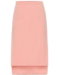 N°21 Gonna midi in crêpe - Rosa