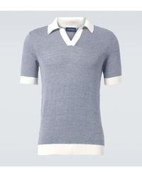Thom Sweeney - Cotton And Linen Polo Shirt - Lyst