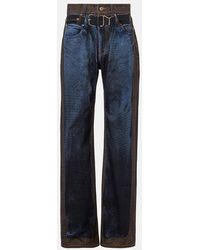 Y. Project - Bedruckte Straight Jeans - Lyst