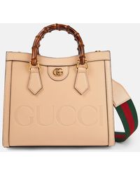 Gucci - Logo Leather Tote Bag - Lyst