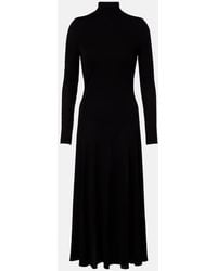 Alaïa - Crepe Long Dress - Lyst