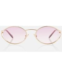 Miu Miu - Mu 52Ys Oval Sunglasses - Lyst