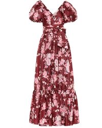 LoveShackFancy Bedrucktes Maxikleid Ida - Rot