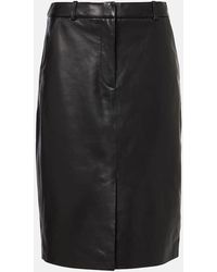 Veronica Beard - High-Rise-Bleistiftrock Maxine Aus Leder - Lyst