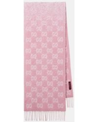 Gucci - Gg Alpaca And Wool-Blend Scarf - Lyst